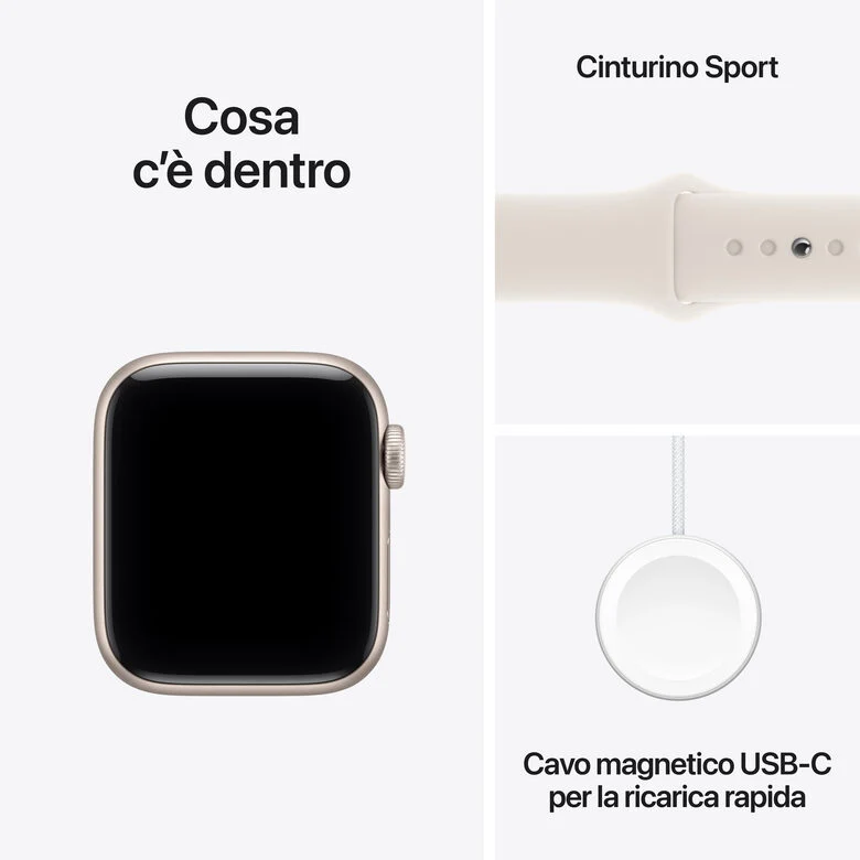 Apple Watch SE (3nd generation) SE 3 GPS + Cellular 40mm Cassa Alluminio Galassia con Sport Band Galassia - M/L