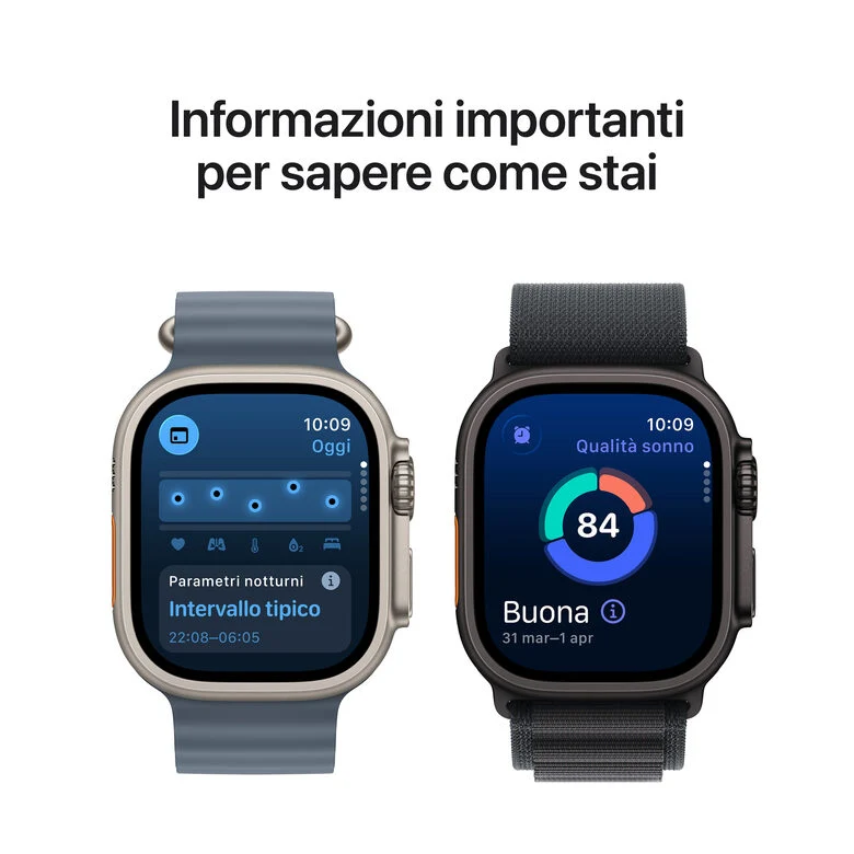 Apple Watch Ultra 3 GPS + Cellular 49mm Cassa Titanio Nero con Alpine Loop Terra Cotta - M/L