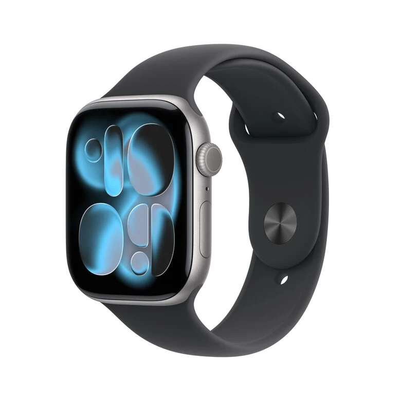 Apple Watch Series 11 GPS 46mm Cassa Alluminio Grigio Siderale con Sport Band Nero - S/M