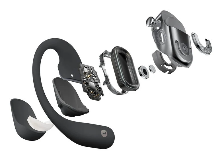 SHOKZ OpenFit 2 Auricolare Wireless A clip, A orecchio aperto Chiamate/Musica/Sport/Tutti i giorni Nero