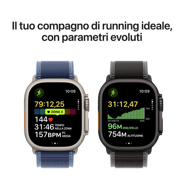Apple Watch Ultra 3 GPS + Cellular 49mm Cassa Titanio con Alpine Loop Blu Chiaro - Medium