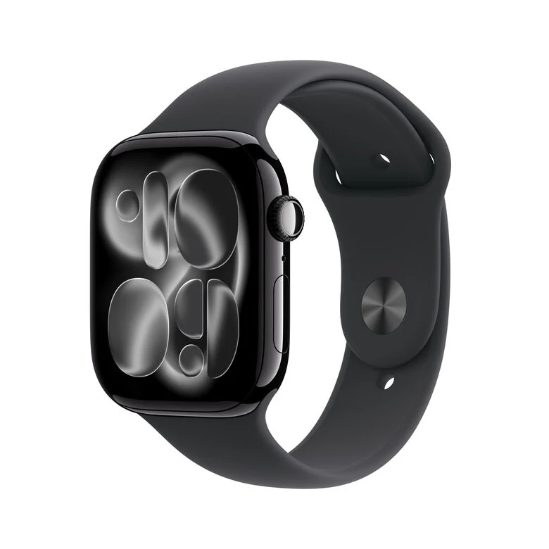 Apple Watch Series 11 GPS 46mm Cassa Alluminio Jet Black con Sport Band Nero - M/L