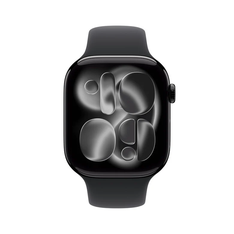 Apple Watch Series 11 GPS 46mm Cassa Alluminio Jet Black con Sport Band Nero - M/L