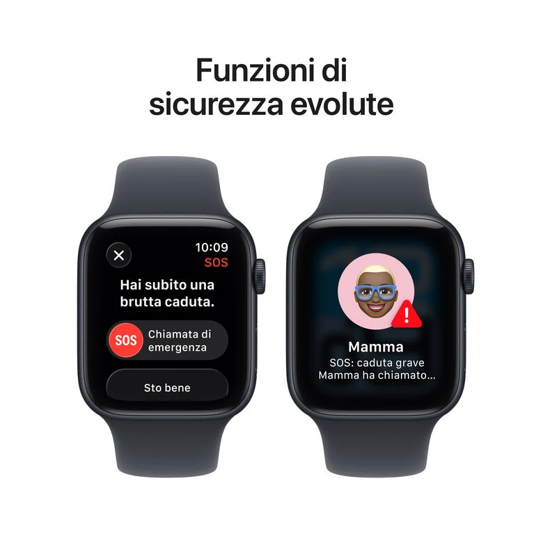 Apple Watch SE (3nd generation) SE 3 GPS 44mm Cassa Alluminio Mezzanotte con Sport Band Mezzanotte - M/L
