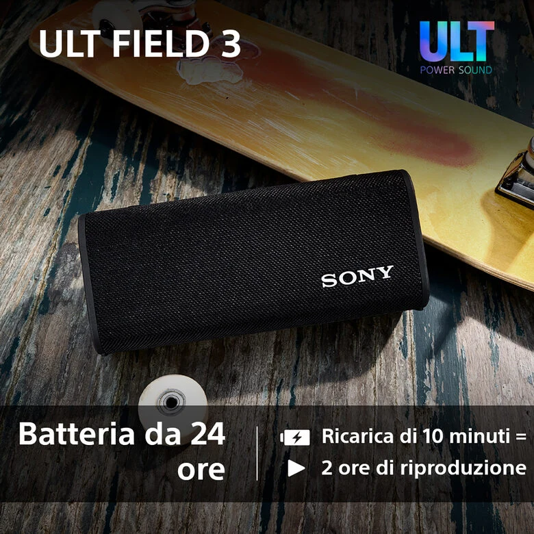 Sony SRSULT30B Altoparlante portatile stereo Nero