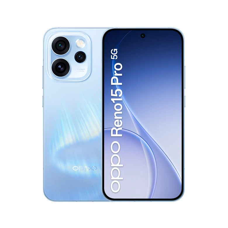 OPPO Reno15 Pro Smartphone 5G Aurora Blue Box