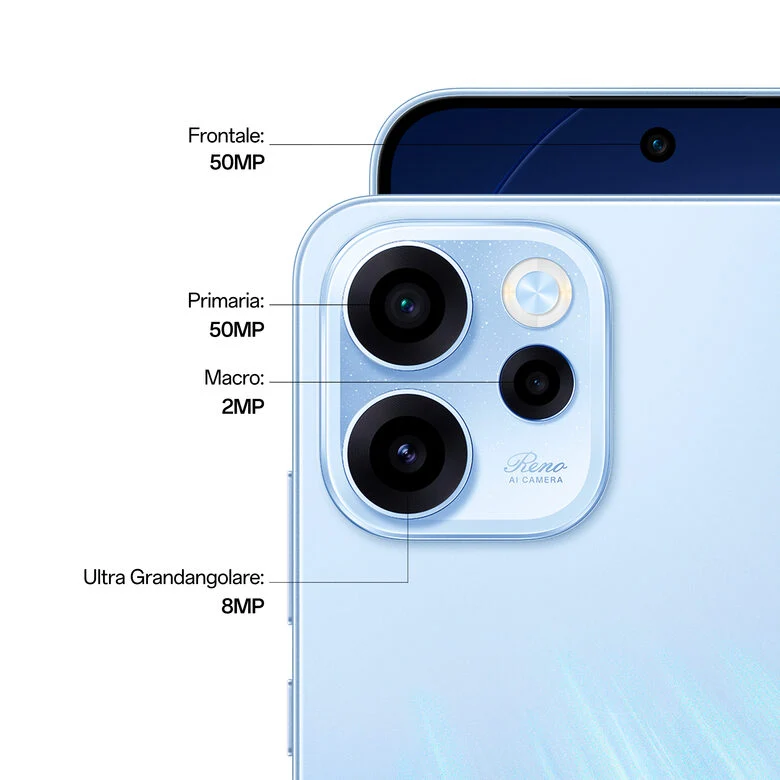 OPPO Reno15 FS Smartphone 5G Aurora Blue Box