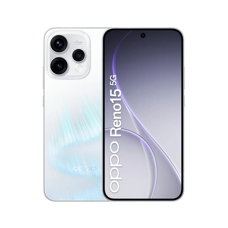 OPPO Reno15 5G Smartphone Aurora White Box