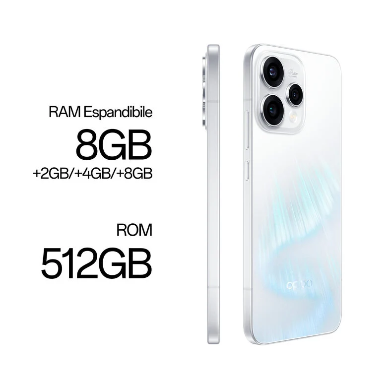 OPPO Reno15 5G Smartphone Aurora White Box
