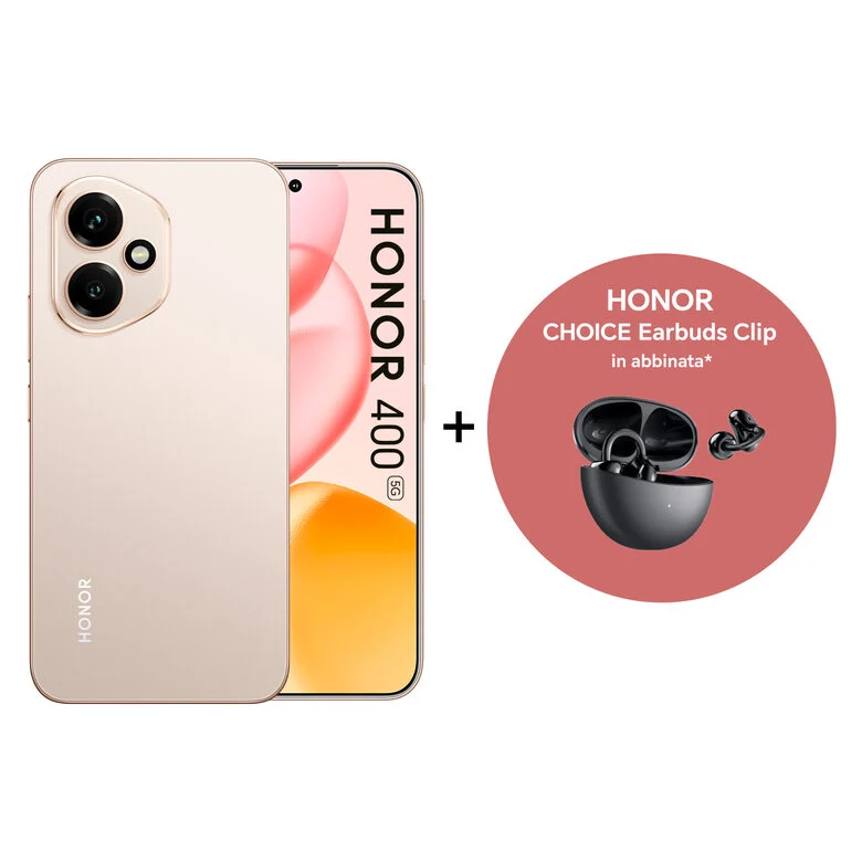 Honor 400 5G + EAR clip 16,6 cm (6.55") MagicOS 9.0 8 GB 512 GB 5300 mAh Oro
