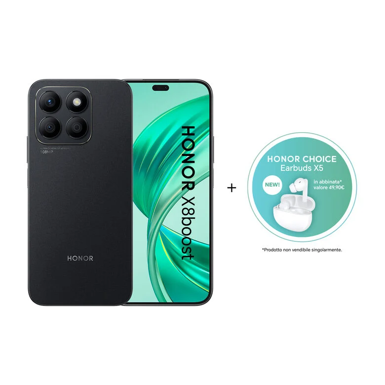 Honor X8boost + Earbuds X5 (6.7") Doppia SIM Android 13 4G USB tipo-C 8 GB 256 GB 4500 mAh Nero