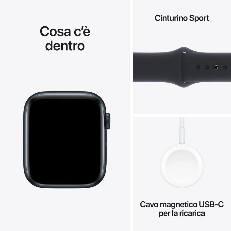 Apple Watch SE GPS + Cellular Cassa 44mm in Alluminio Mezzanotte con Cinturino Sport Mezzanotte - M/L