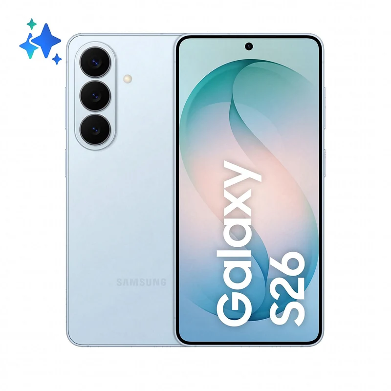 Samsung Galaxy S26 Smartphone AI, 256GB, Processore avanzato, Assistente Foto, Creative Studio, Camera 50 MP, 4300 mAh, Sky Blue