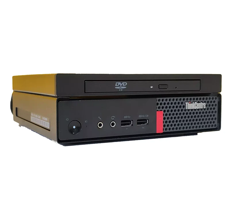 Lenovo ThinkCentre M910Q PC Ricondizionato USDT | Intel Core i5-6500T | Windows 11 Pro Display Port Ultra-Compatto e Potente Attacco VESA Lettore DVD