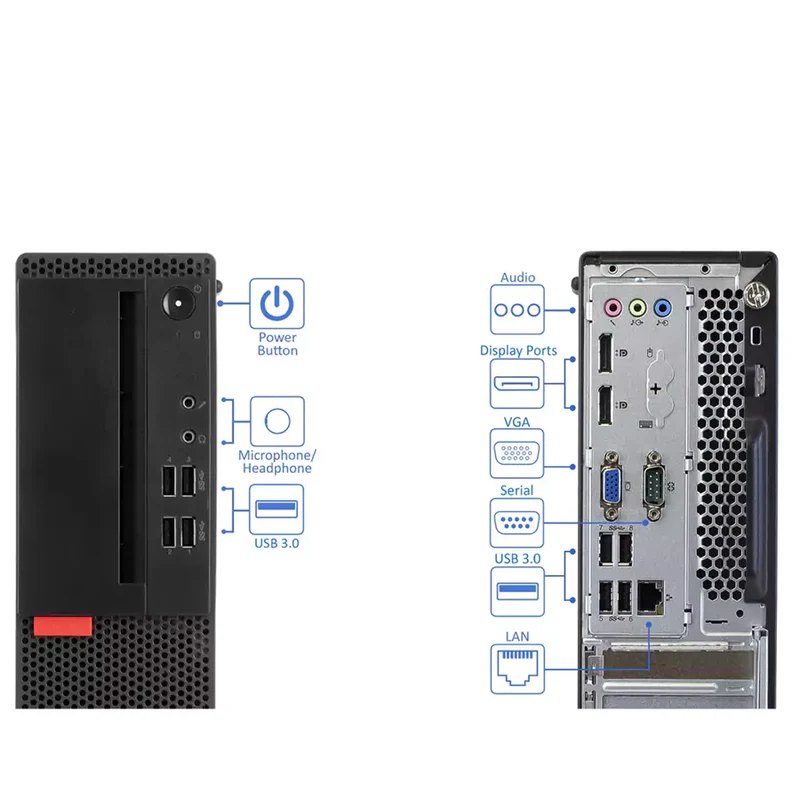 Lenovo Thinkcentre M910s SFF | Intel Core i5-6500 3.2Ghz | Windows 11 Pro Potente PC con RAM e SSD Configurabili in formato compatto