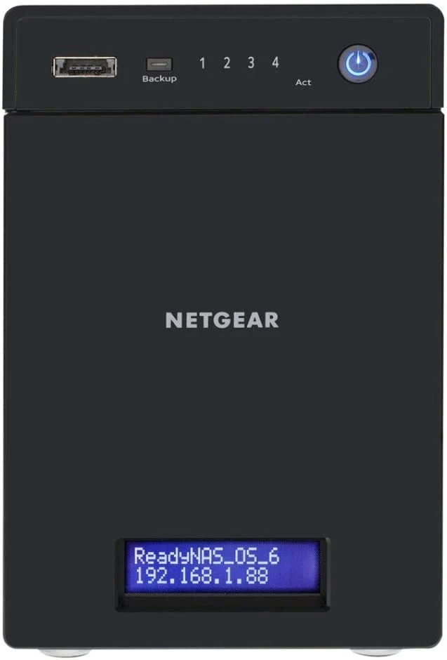 Netgear ReadyNAS 314 Nas 4Bay | Intel Atom | Ram 2Gb | 2xEthernet Gigabit | USB3 Sata 4x2Tb Hard Disk Inclusi