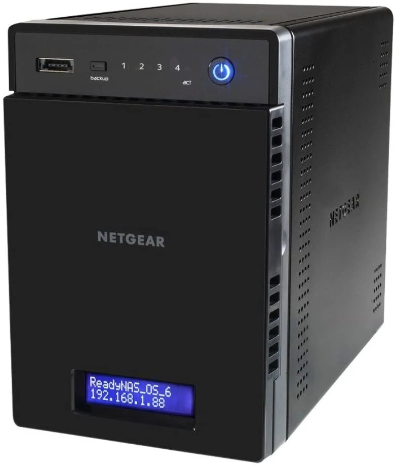 Netgear ReadyNAS 314 Nas 4Bay | Intel Atom | Ram 2Gb | 2xEthernet Gigabit | USB3 Sata 4x2Tb Hard Disk Inclusi