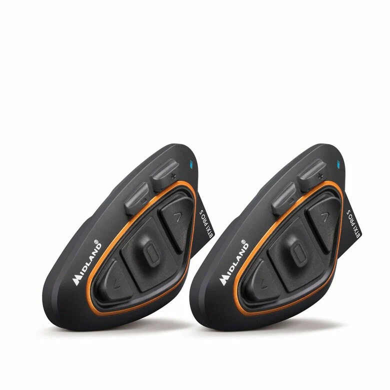 Midland BTX1 Pro S interfono da moto 800 m Nero, Arancione