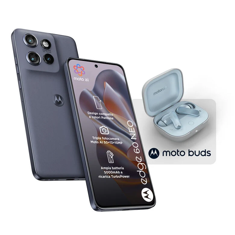 Motorola edge Pack 2x1 60 Neo 8/256 Grisaille + Moto Buds