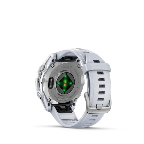 Garmin Fenix 8 3,3 cm (1.3") AMOLED 43 mm Digitale 416 x 416 Pixel Touch screen Argento Wi-Fi GPS (satellitare)
