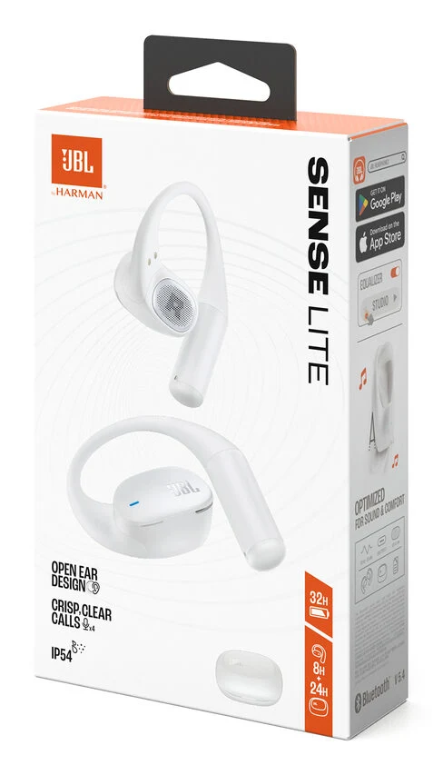 JBL Sense Lite Cuffie Open-Ear True Wireless con Archetto, colore Bianco
