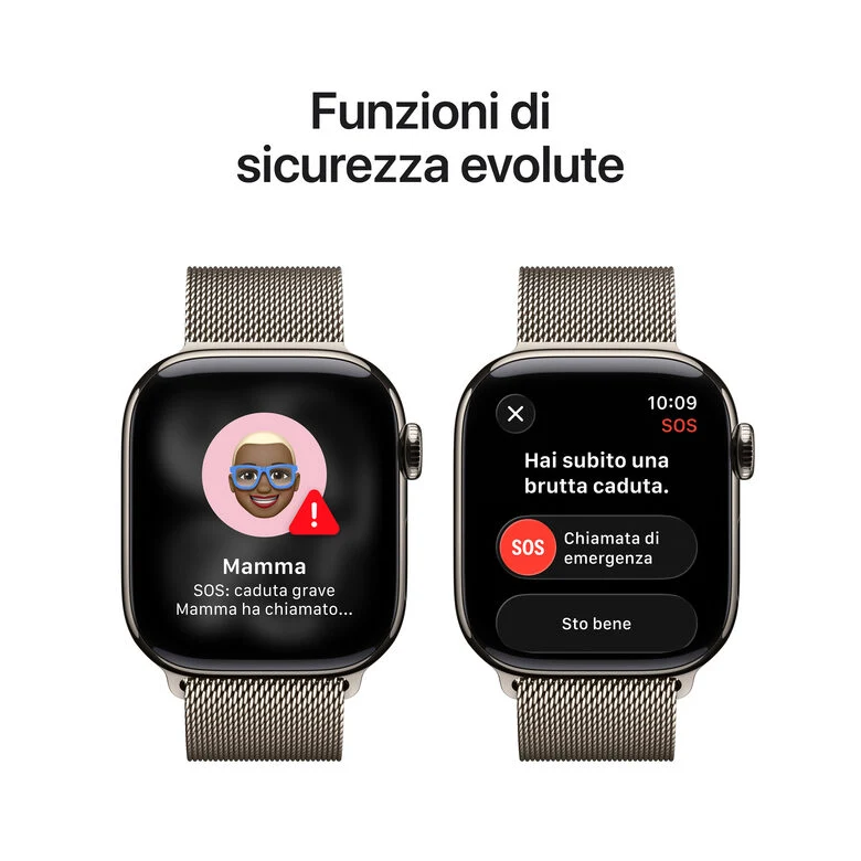Apple Watch Series 11 GPS + Cellular 42mm Cassa Titanio con Loop in maglia Milanese