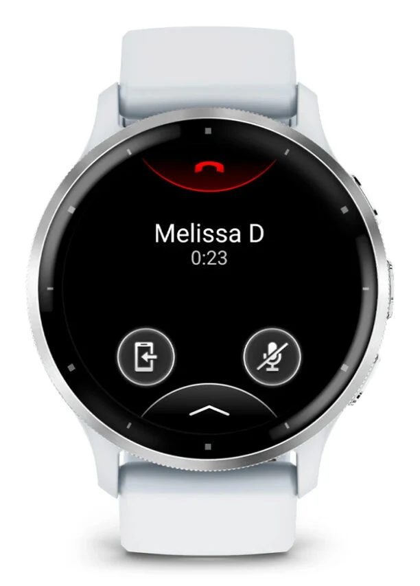 Garmin Venu 3 3,56 cm (1.4") AMOLED 45 mm Digitale 454 x 454 Pixel Touch screen Argento, Bianco Wi-Fi GPS (satellitare)