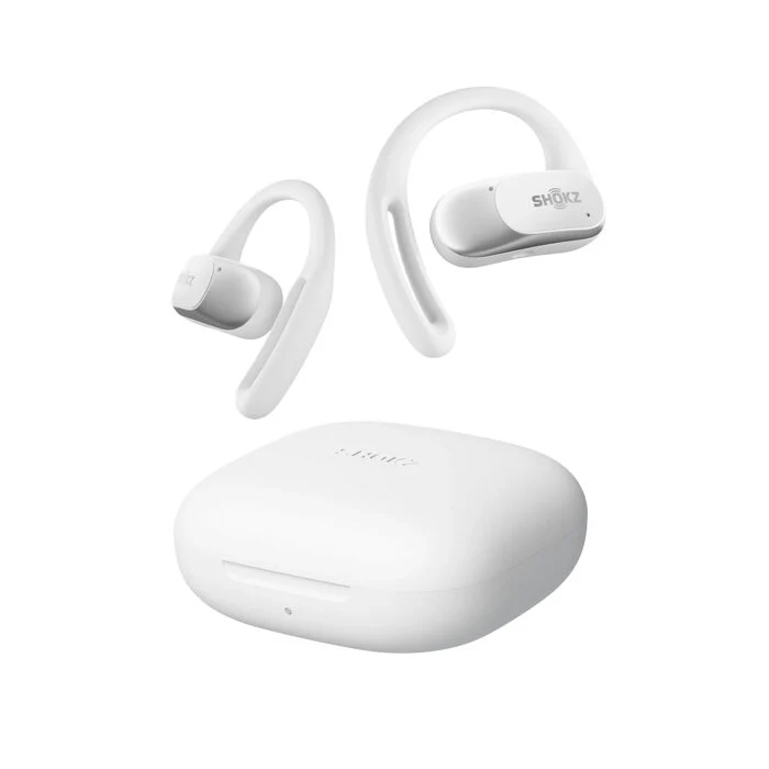 SHOKZ OpenFit Air, weiss Auricolare Wireless A clip Chiamate/Musica/Sport/Tutti i giorni Bluetooth Bianco