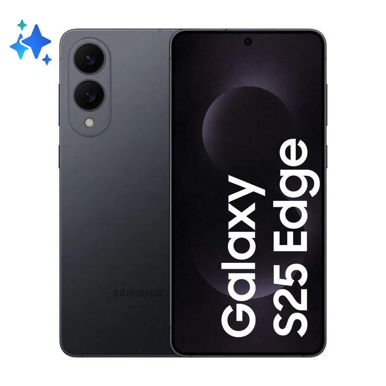 Samsung Galaxy S25 Edge, Smartphone AI, Display 6.7'' QHD+ Dynamic AMOLED 2X, Fotocamera 200MP, RAM 12GB, 256GB, 3.900 mAh, Titanium Jetblack