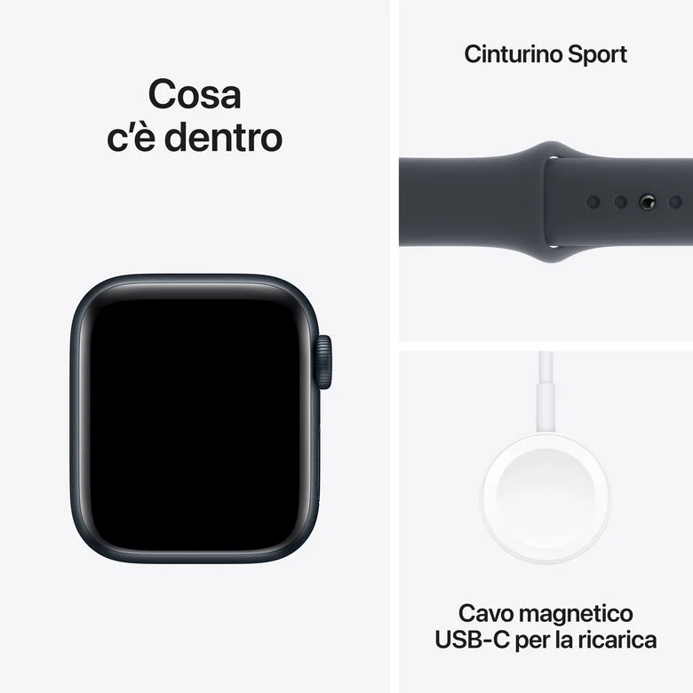 Apple Watch SE GPS + Cellular 40mm Cassa Alluminio Mezzanotte con Mezzanotte Sport Band - S/M