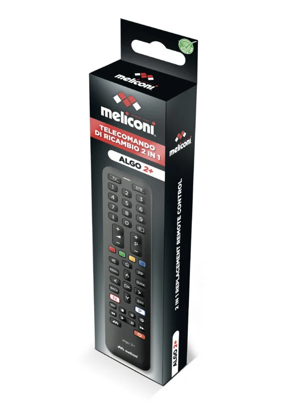 Meliconi Algo 2+ telecomando IR Wireless DVD/Blu-ray, TV, Sintonizzatore TV Pulsanti