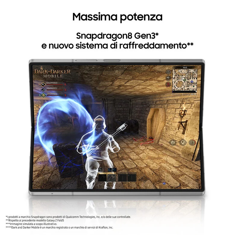 Samsung Galaxy Z Fold6 Smartphone AI, 512GB, RAM 12GB, Display 6,3"/7,6" Dynamic AMOLED 2X, Silver Shadow