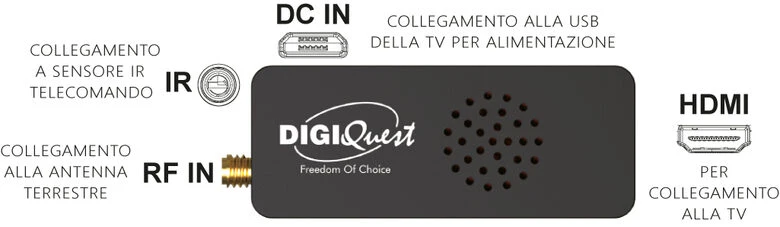 Digiquest X2O Terrestre Full HD Nero