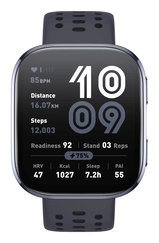 Amazfit Bip 6 Black 5 cm (1.97") AMOLED Digitale 390 x 450 Pixel Touch screen Nero GPS (satellitare)