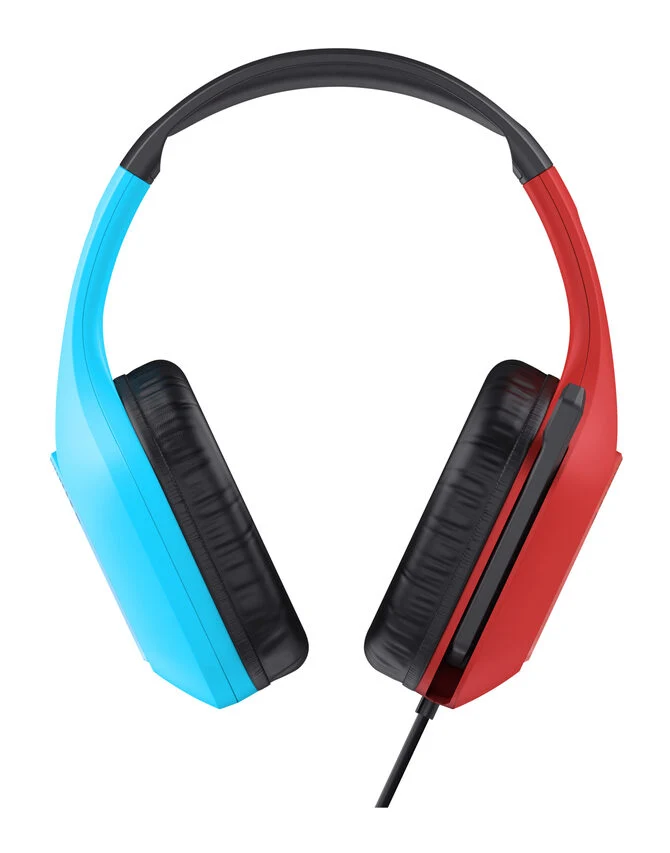 Trust GXT 416S Zirox Auricolare Cablato A Padiglione Giocare Nero, Ciano, Rosso
