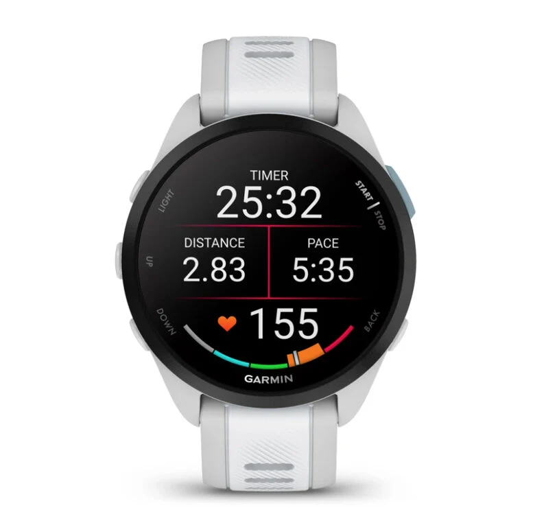 Garmin Forerunner 165 3,05 cm (1.2") AMOLED 43 mm Digitale 390 x 390 Pixel Touch screen Grigio GPS (satellitare)