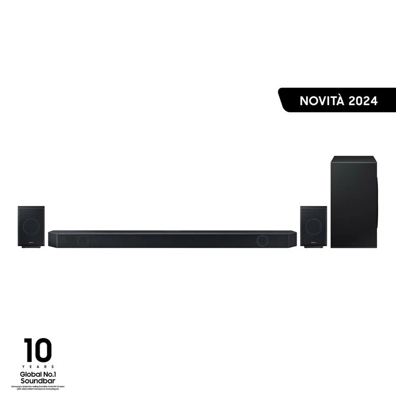 Samsung Soundbar HW-Q990D/ZF Serie Q, 22 Speaker, Wireless Dolby Atmos, Audio a 11.1.4 Canali, Q-Simphony, Alexa integrato e compatibile con Google Assistant, Graphite Black