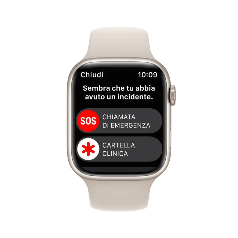 Apple Watch Series 8 GPS + Cellular 45mm Cassa in Alluminio color Galassia con Cinturino Sport Band Galassia - Regular