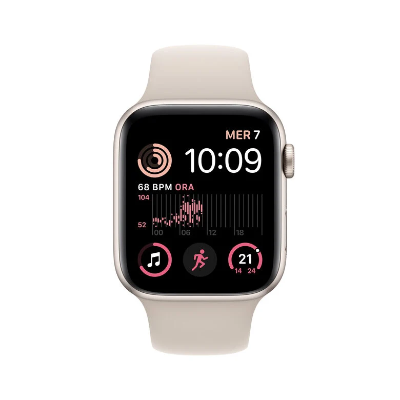 Apple Watch SE GPS 44mm Cassa in Alluminio color Galassia con Cinturino Sport Band Galassia - Regular