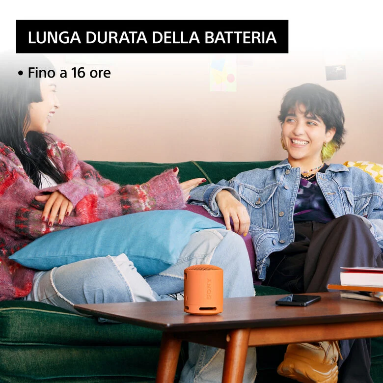 Sony SRS-XB100 - Speaker Wireless Bluetooth, portatile, leggero, compatto, da esterno, da viaggio, resistente IP67 impermeabile e antipolvere, batteria da 16 ore, cinturino versatile, chiama