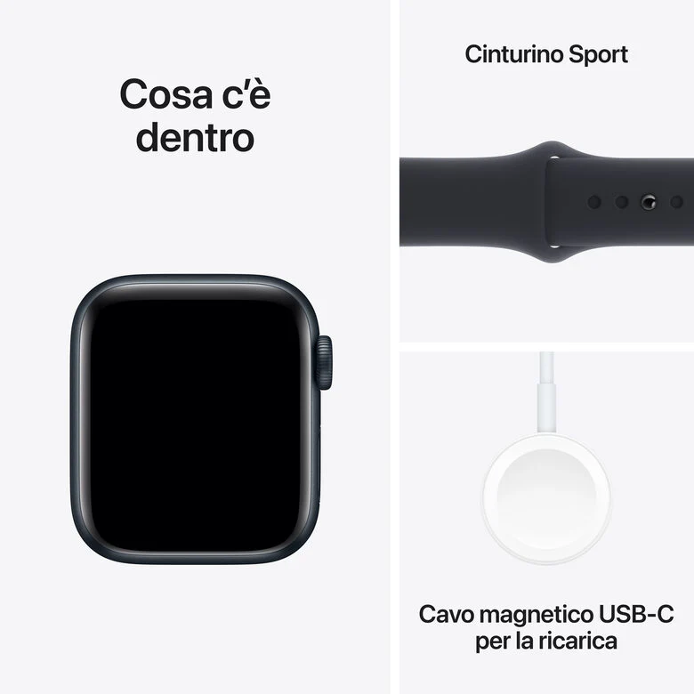 Apple Watch SE GPSCassa 40mm in Alluminio Mezzanotte con Cinturino Sport Mezzanotte - M/L