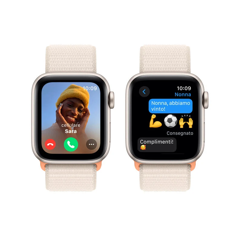 Apple Watch SE GPS Cassa 40mm in Alluminio Galassia con Cinturino Sport Loop Galassia