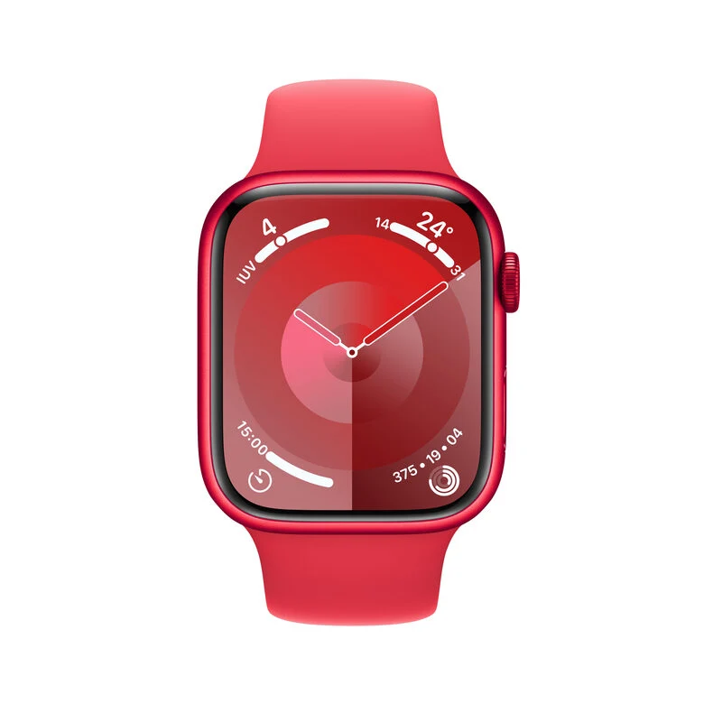 Apple Watch Series 9 GPS Cassa 45m in Alluminio (PRODUCT)RED con Cinturino Sport Band (PRODUCT)RED - M/L