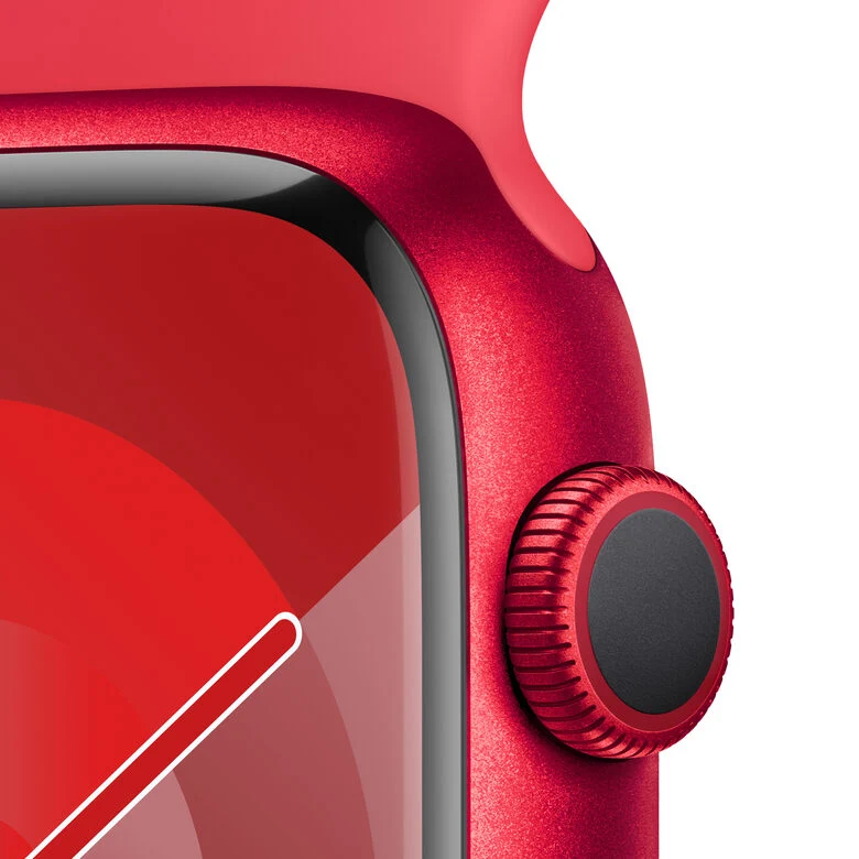 Apple Watch Series 9 GPS Cassa 45m in Alluminio (PRODUCT)RED con Cinturino Sport Band (PRODUCT)RED - M/L