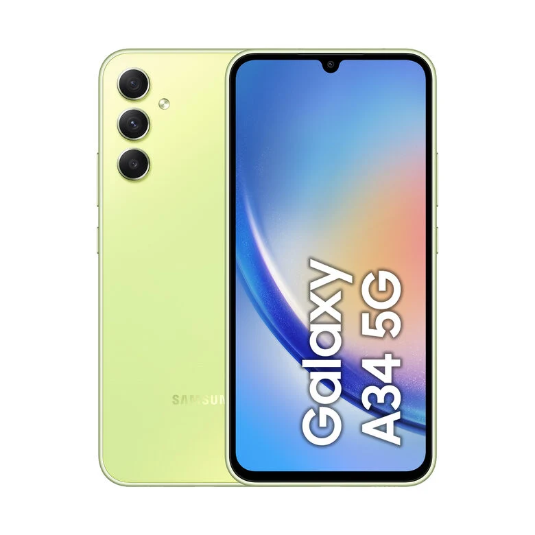 Samsung Galaxy A34 5G Display FHD+ Super AMOLED 6.6”, Android 13, 8GB RAM, 256GB, Doppia SIM, Batteria 5.000 mAh, Awesome Lime