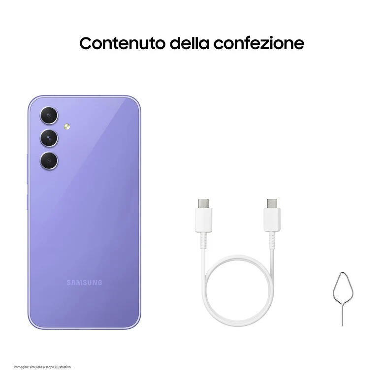 Samsung Galaxy A54 5G Display FHD+ Super AMOLED 6.4”, Android 13, 8GB RAM, 128GB, Doppia SIM, Batteria 5.000 mAh, Awesome Violet