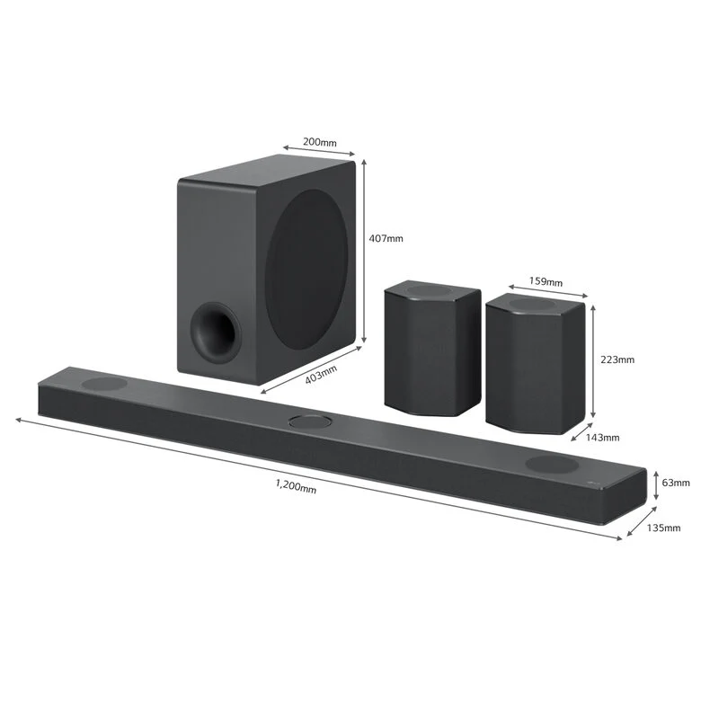 LG Soundbar S95QR 810W 9.1.5 canali, Meridian, Dolby Atmos