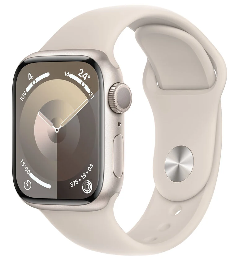 Apple Watch Series 9 GPS Cassa 41mm in Alluminio Galassia con Cinturino Sport Galassia - S/M