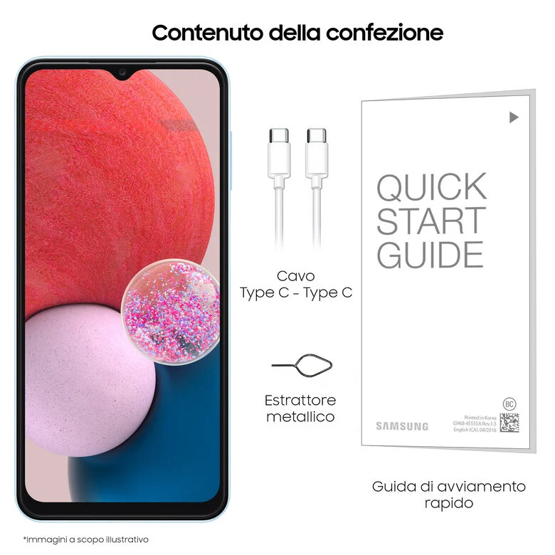 Samsung Galaxy A13 16,8 cm (6.6") Doppia SIM Android 12 4G USB tipo-C 4 GB 64 GB 5000 mAh Azzurro