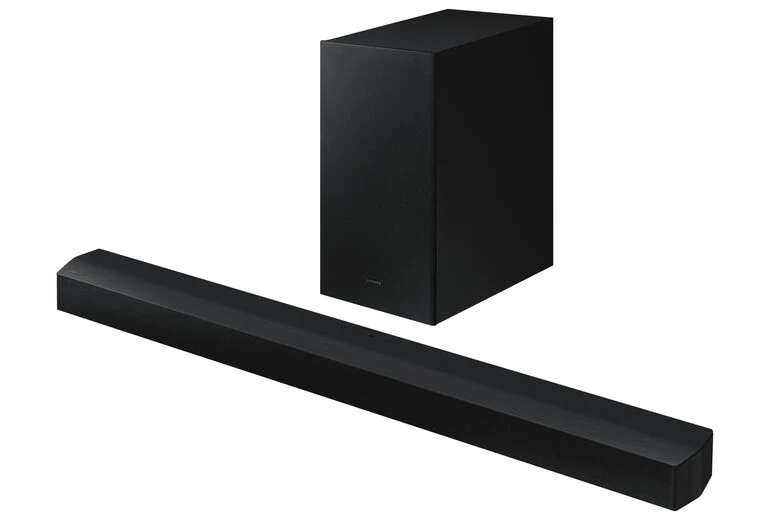 Samsung Soundbar HW-B450/ZF con subwoofer 2.1 canali 300W, bassi profondi, effetto surround, suone ottimizzato, unico telecomando
